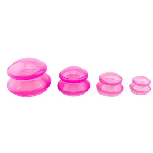 Szilikon köpölyöző omega formájú 4 különböző méret rózsaszín